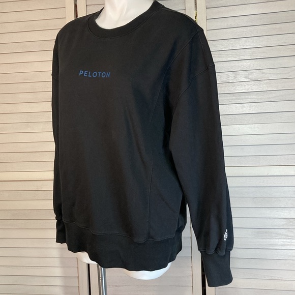 🐲💙 Peloton Light Black Sweatshirt Side Panel Pullover - Picture 5 of 9